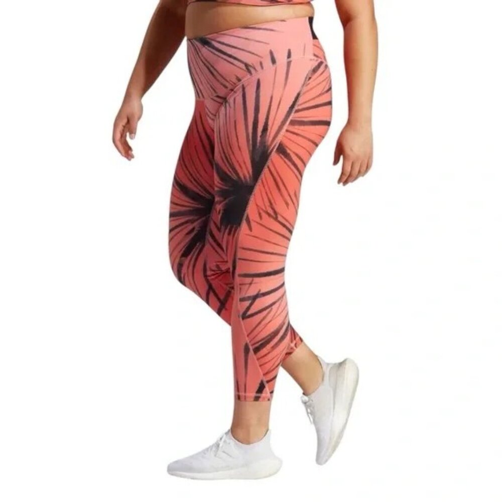 Adidas 11 Honoré Trace Scarlet High Rise 7/8-length Studio 2X Leggings NWOT